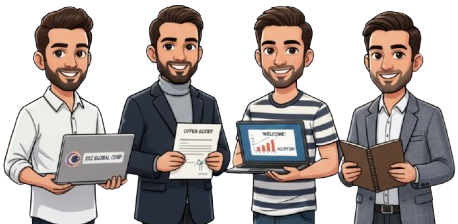 Happy student holding books